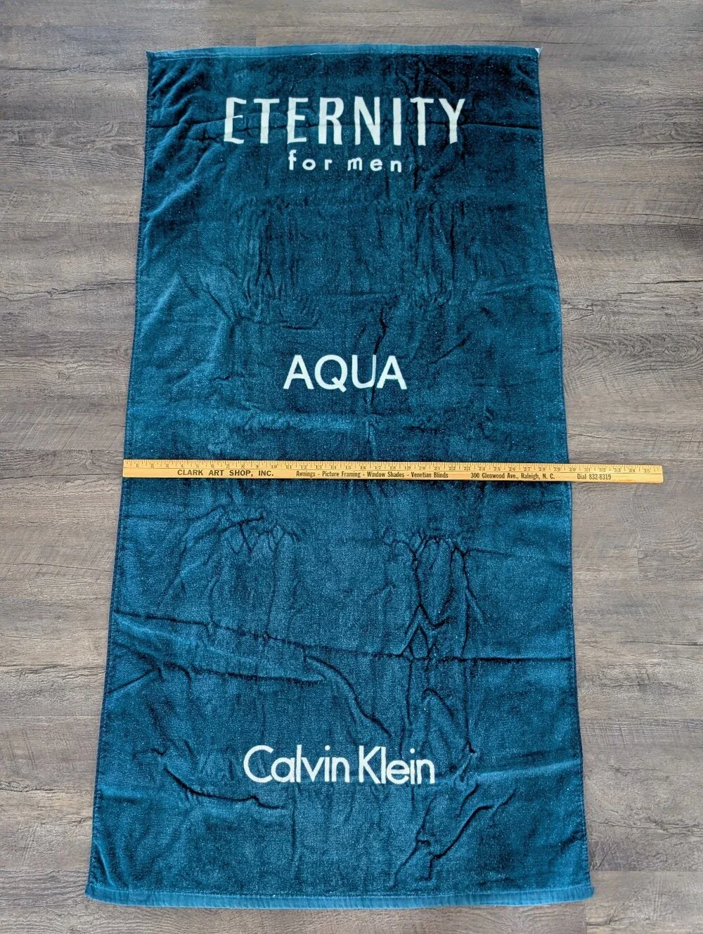 Vintage Calvin Klein Eternity For Men Aqua Cologne CK Beach/Bath Towel 60